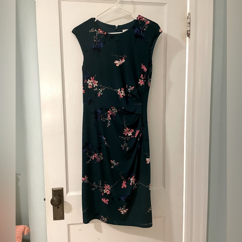 Eliza J green floral jersey dress